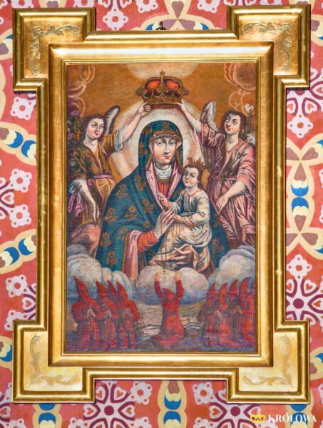 Matka Boża Śnieżna adorowana przez członków bractwa różańcowego, Gaj k. Krakowa, przed 1644 rokiem