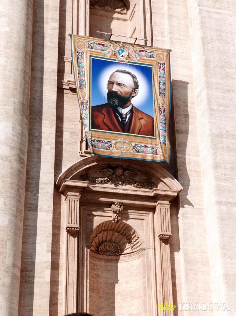 Wizerunek św. Bartolo Longo na sanktuarium pompejańskim