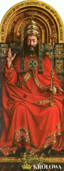 Hubert van Eyck, Chrystus Król (fragment ołtarza katedry w Gent, Belgia), 1426-1432