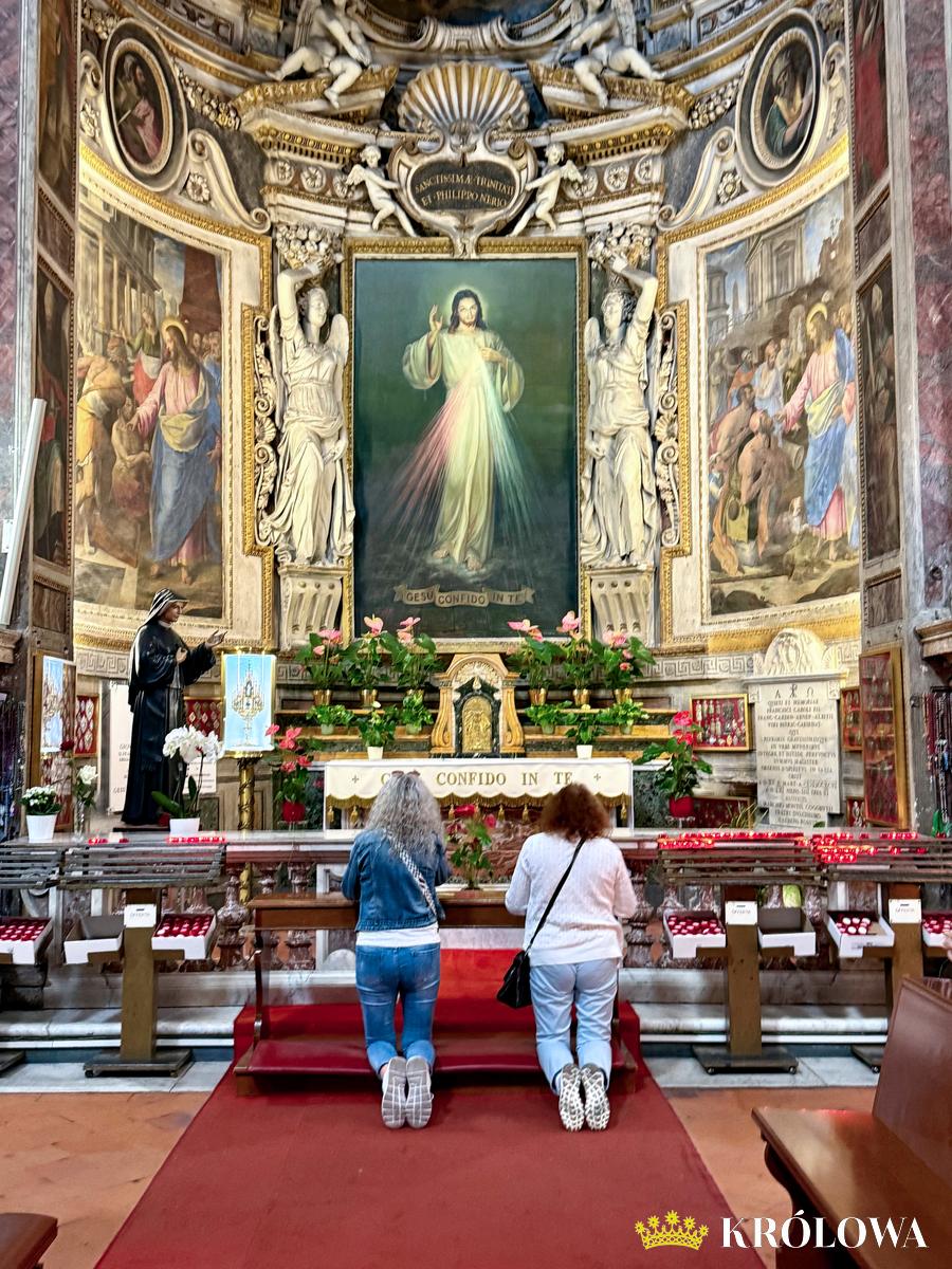 Obraz Jezusa Miłosiernego w rzymskim kościele Santo Spirito in Sassia