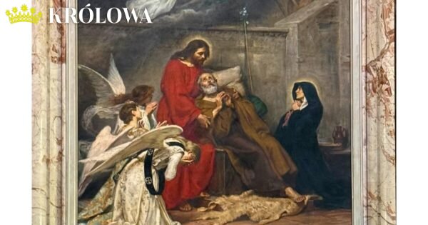 Fragment obrazu Ponziano Loverini, Przejście św. Józefa do wieczności