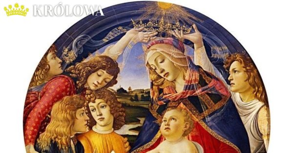 Tondo przedstawiające Madonnę w otoczeniu aniołów autorstwa Sandro Boticellego