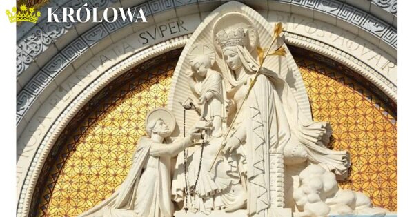 Maryja wręcza różaniec św. Dominikowi